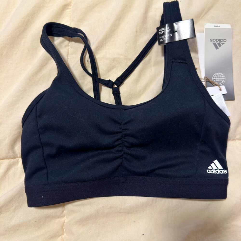 black adidas crop top